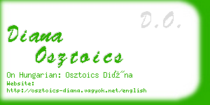 diana osztoics business card